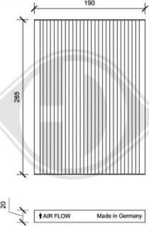 Diederichs DCI0153 - Filtrs, Salona telpas gaiss autodraugiem.lv