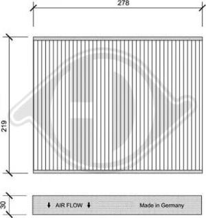 Diederichs DCI0104 - Filtrs, Salona telpas gaiss autodraugiem.lv