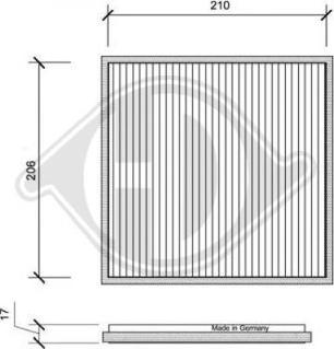 Diederichs DCI0101 - Filtrs, Salona telpas gaiss autodraugiem.lv