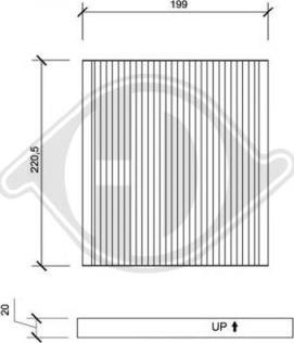 Diederichs DCI0102 - Filtrs, Salona telpas gaiss autodraugiem.lv