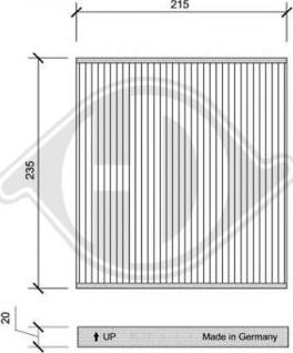 Diederichs DCI0138 - Filtrs, Salona telpas gaiss autodraugiem.lv