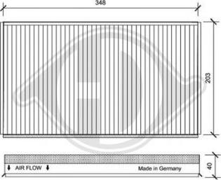 Diederichs DCI0122 - Filtrs, Salona telpas gaiss autodraugiem.lv