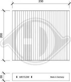 Diederichs DCI0246 - Filtrs, Salona telpas gaiss autodraugiem.lv