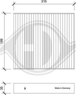 Diederichs DCI0243 - Filtrs, Salona telpas gaiss autodraugiem.lv