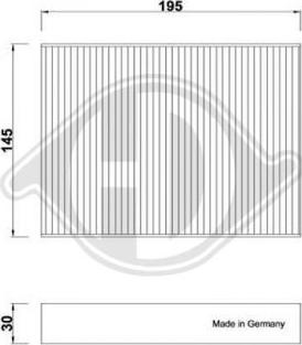 Diederichs DCI0258 - Filtrs, Salona telpas gaiss autodraugiem.lv