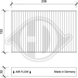 Diederichs DCI0209 - Filtrs, Salona telpas gaiss autodraugiem.lv