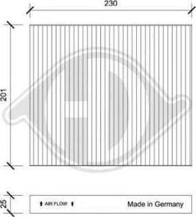 Diederichs DCI0205 - Filtrs, Salona telpas gaiss autodraugiem.lv