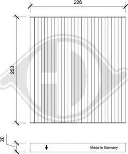 Diederichs DCI0232 - Filtrs, Salona telpas gaiss autodraugiem.lv