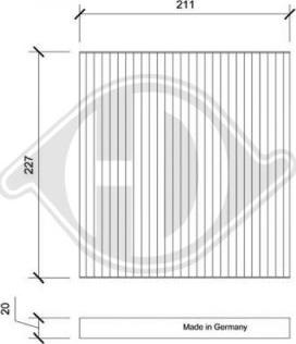 Diederichs DCI0229 - Filtrs, Salona telpas gaiss autodraugiem.lv