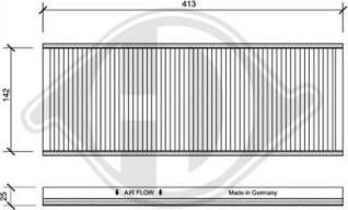 Diederichs DCI1004 - Filtrs, Salona telpas gaiss autodraugiem.lv