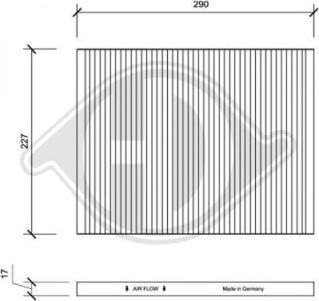 Diederichs DCI1003 - Filtrs, Salona telpas gaiss autodraugiem.lv