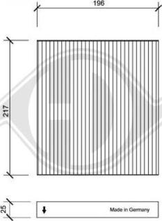 Diederichs DCI1084 - Filtrs, Salona telpas gaiss autodraugiem.lv