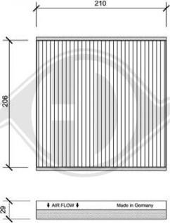 Diederichs DCI1070 - Filtrs, Salona telpas gaiss autodraugiem.lv