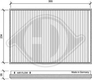 Diederichs DCI1151 - Filtrs, Salona telpas gaiss autodraugiem.lv