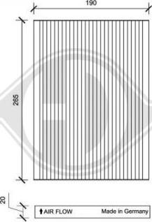 Diederichs DCI1153 - Filtrs, Salona telpas gaiss autodraugiem.lv