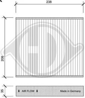 Diederichs DCI1103 - Filtrs, Salona telpas gaiss autodraugiem.lv