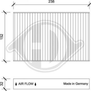 Diederichs DCI1209 - Filtrs, Salona telpas gaiss autodraugiem.lv