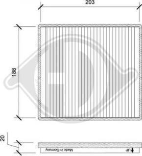 Diederichs DCI1200 - Filtrs, Salona telpas gaiss autodraugiem.lv