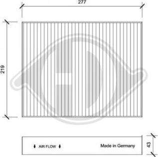 Diederichs DCI1207 - Filtrs, Salona telpas gaiss autodraugiem.lv