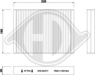 Diederichs DCI1278S - Filtrs, Salona telpas gaiss autodraugiem.lv