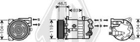 Diederichs DCK1454 - Kompresors, Gaisa kond. sistēma autodraugiem.lv
