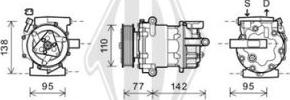 Diederichs DCK1281 - Kompresors, Gaisa kond. sistēma autodraugiem.lv