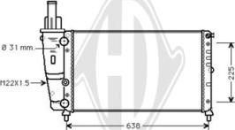 Diederichs DCM1950 - Radiators, Motora dzesēšanas sistēma autodraugiem.lv