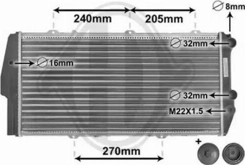 Diederichs DCM1422 - Radiators, Motora dzesēšanas sistēma autodraugiem.lv