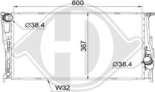 Diederichs DCM1573 - Radiators, Motora dzesēšanas sistēma autodraugiem.lv
