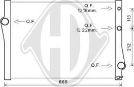 Diederichs DCM1606 - Radiators, Motora dzesēšanas sistēma autodraugiem.lv
