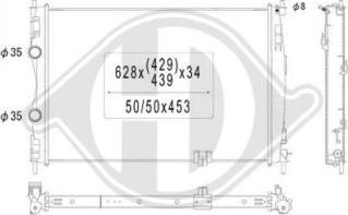 Diederichs DCM1859 - Radiators, Motora dzesēšanas sistēma autodraugiem.lv
