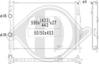 Diederichs DCM1857 - Radiators, Motora dzesēšanas sistēma autodraugiem.lv