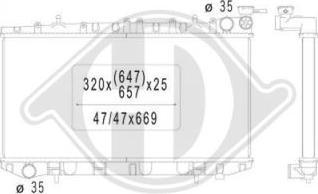 Diederichs DCM1792 - Radiators, Motora dzesēšanas sistēma autodraugiem.lv