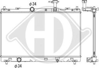 Diederichs DCM3911 - Radiators, Motora dzesēšanas sistēma autodraugiem.lv