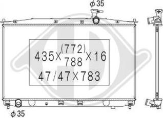 Diederichs DCM3693 - Radiators, Motora dzesēšanas sistēma autodraugiem.lv