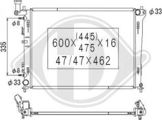 Diederichs DCM3697 - Radiators, Motora dzesēšanas sistēma autodraugiem.lv