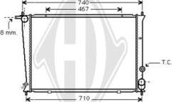 Diederichs DCM3647 - Radiators, Motora dzesēšanas sistēma autodraugiem.lv