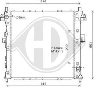 Diederichs DCM3628 - Radiators, Motora dzesēšanas sistēma autodraugiem.lv
