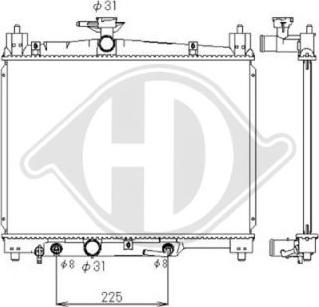 Diederichs DCM3303 - Radiators, Motora dzesēšanas sistēma autodraugiem.lv