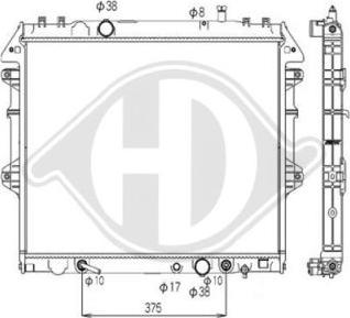 Diederichs DCM3324 - Radiators, Motora dzesēšanas sistēma autodraugiem.lv