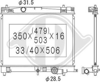 Diederichs DCM3325 - Radiators, Motora dzesēšanas sistēma autodraugiem.lv