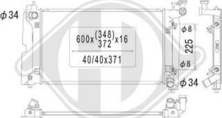 Diederichs DCM3247 - Radiators, Motora dzesēšanas sistēma autodraugiem.lv