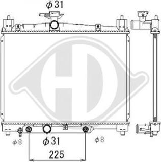 Diederichs DCM3219 - Radiators, Motora dzesēšanas sistēma autodraugiem.lv