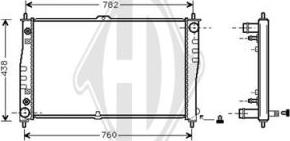 Diederichs DCM3749 - Radiators, Motora dzesēšanas sistēma autodraugiem.lv