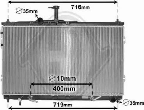 Diederichs DCM3741 - Radiators, Motora dzesēšanas sistēma autodraugiem.lv