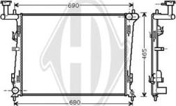 Diederichs DCM3789 - Radiators, Motora dzesēšanas sistēma autodraugiem.lv