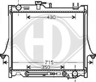 Diederichs DCM2549 - Radiators, Motora dzesēšanas sistēma autodraugiem.lv