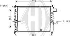 Diederichs DCM2559 - Radiators, Motora dzesēšanas sistēma autodraugiem.lv