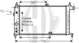Diederichs DCM2566 - Radiators, Motora dzesēšanas sistēma autodraugiem.lv
