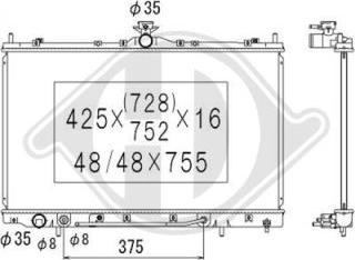 Diederichs DCM2537 - Radiators, Motora dzesēšanas sistēma autodraugiem.lv